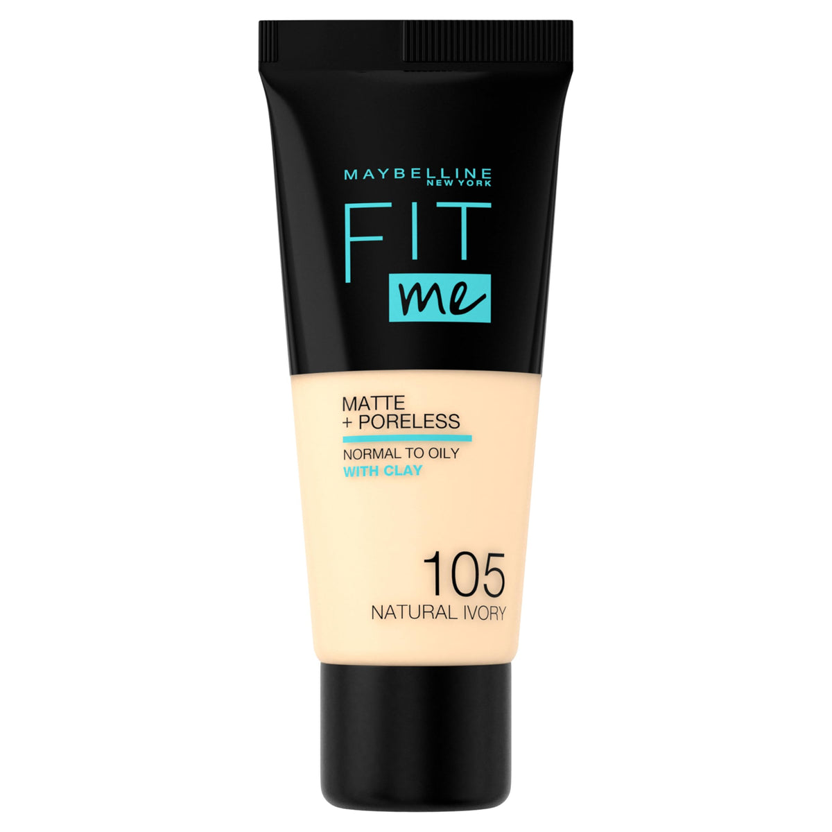 Maybelline Fit Me Matte + Poreless Liquid Oil-Free Foundation Makeup, Coconut, 1 Count (Packaging May Vary)