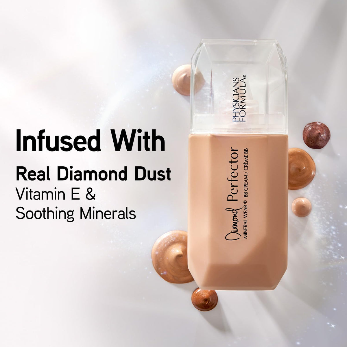 Physicians Formula Mineral Wear®Diamond Perfector BB Cream, 10 in 1 Skin Perfecting Beauty Balm, Lightweight & Luminous Finish - Medium to Tan