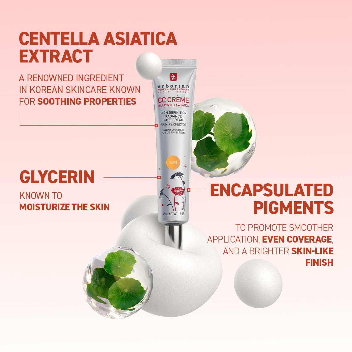 Erborian CC Cream, Color-Correct, Evens Tone, Korean Skincare Makeup Hybrid