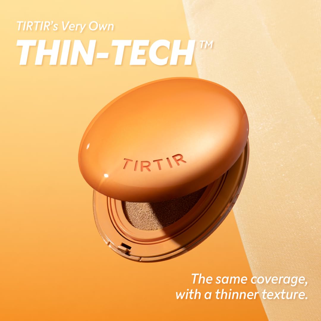 [*Mini Size*] TIRTIR Mask Fit Ai Filter Cushion Foundation | AI-Like Semi-Matte Finish - Up to 72-Hour Medium to Full Coverage Korean BB Cushion Make up Beauty, #23N Sand, 0.15 Fl Oz