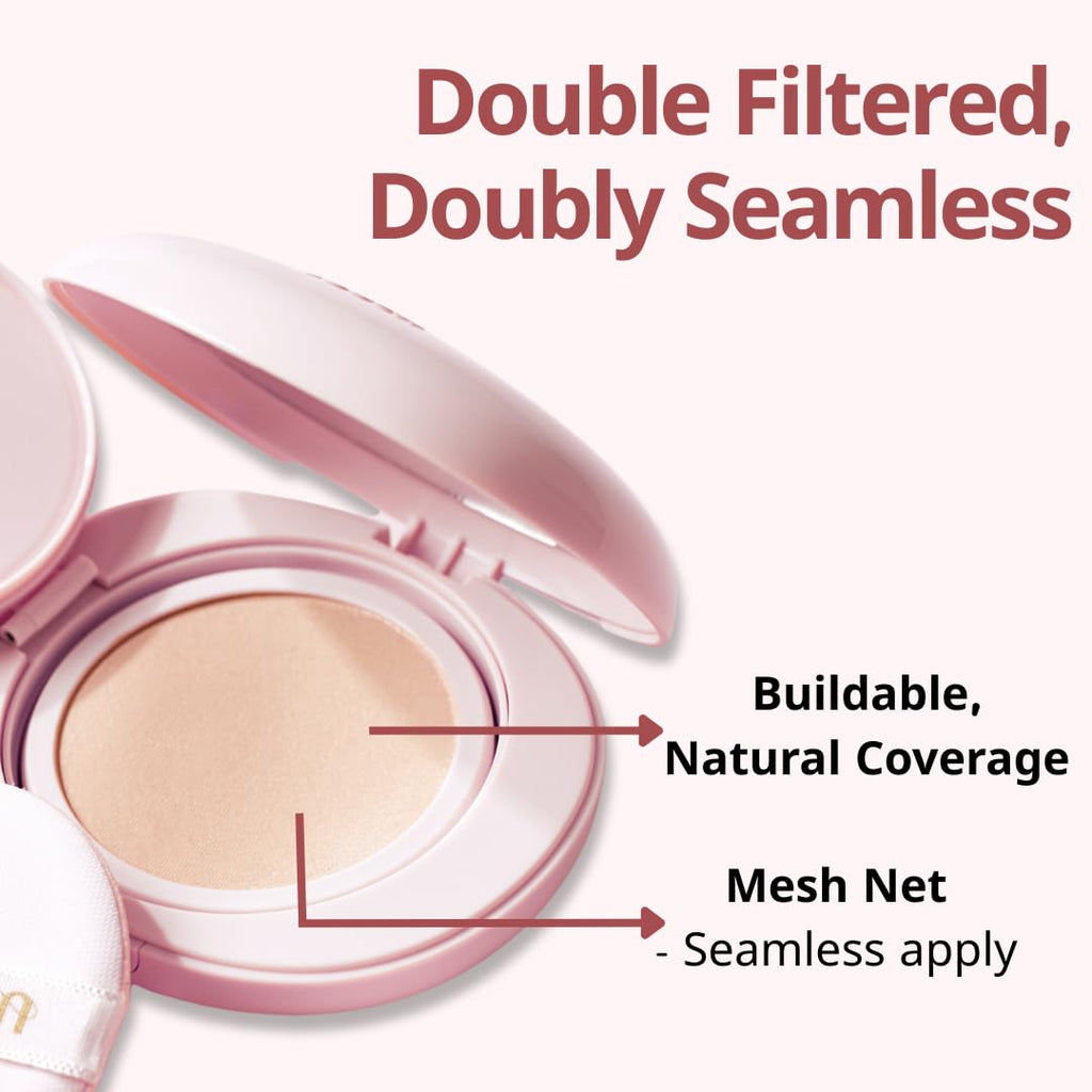 milktouch Cushion Foundation, 24H Flawless Skin, Radiant Shine, No Oxidation, Long-Lasting, Non-Creasing,60% Hydrating Skincare Infused Korean Foundation (23N Medium Beige)