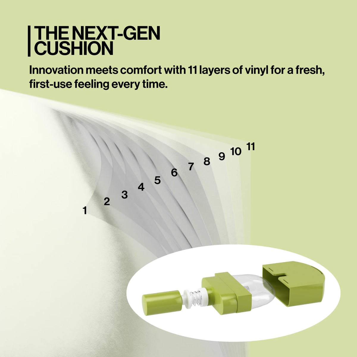 Unleashia Satin Wear Healthy-Green Cushion (18C Seashell)