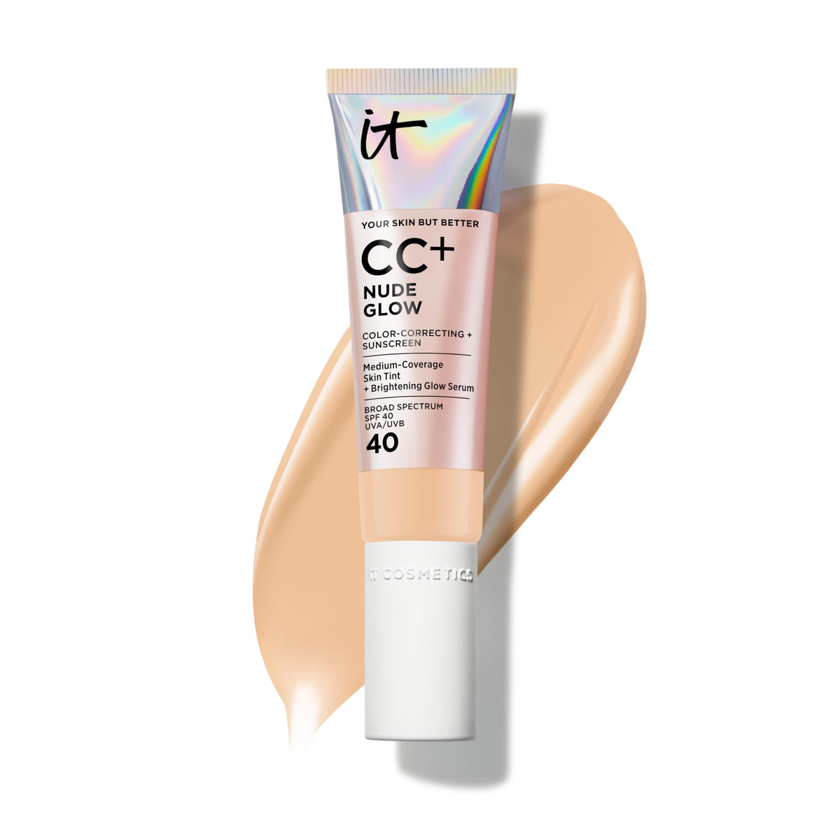 IT Cosmetics CC+ Cream Nude Glow Foundation with SPF 40 - Healthy Glow Tint