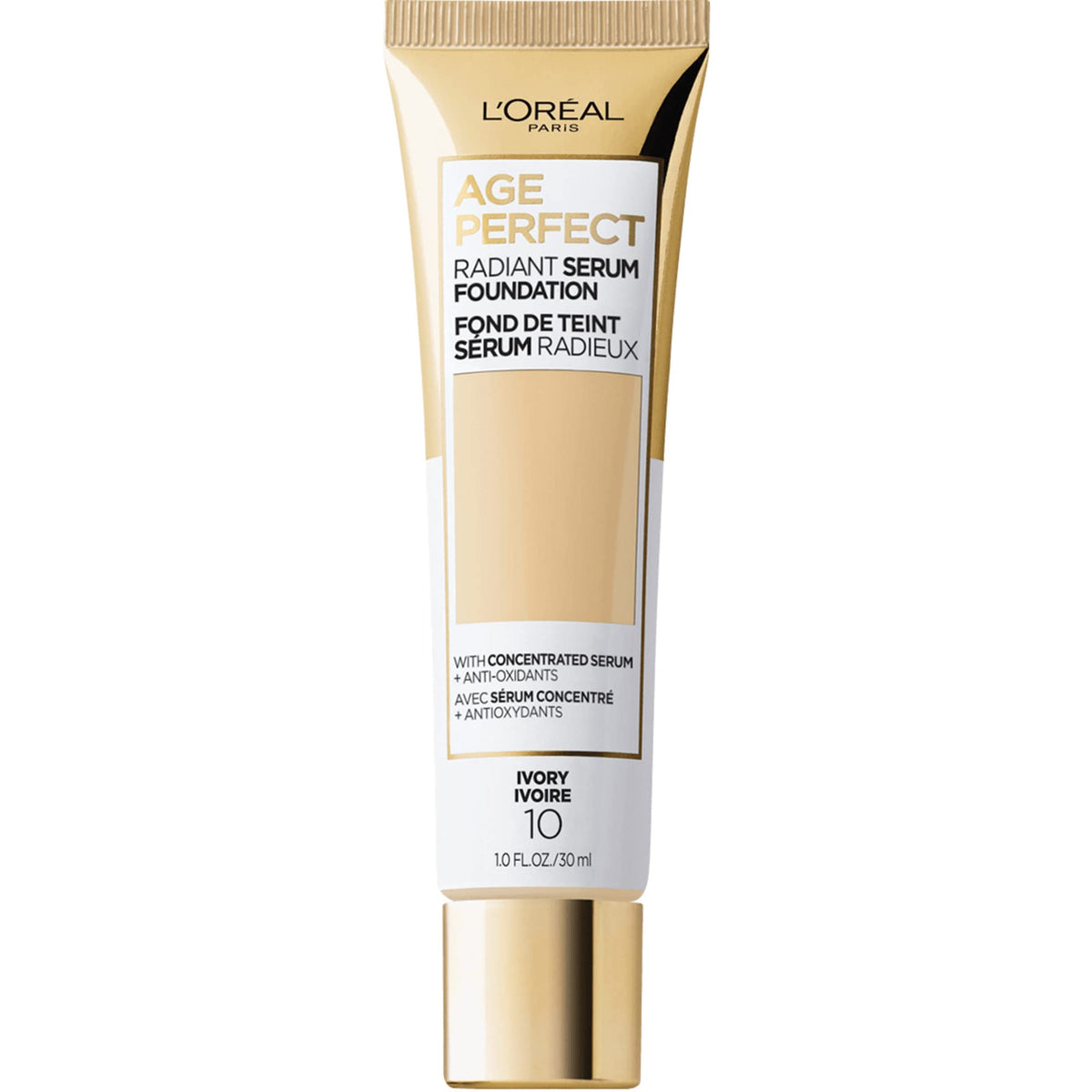 L'Oreal Paris Age Perfect Radiant Serum Foundation with SPF 50, Rose Ivory, 1 Ounce