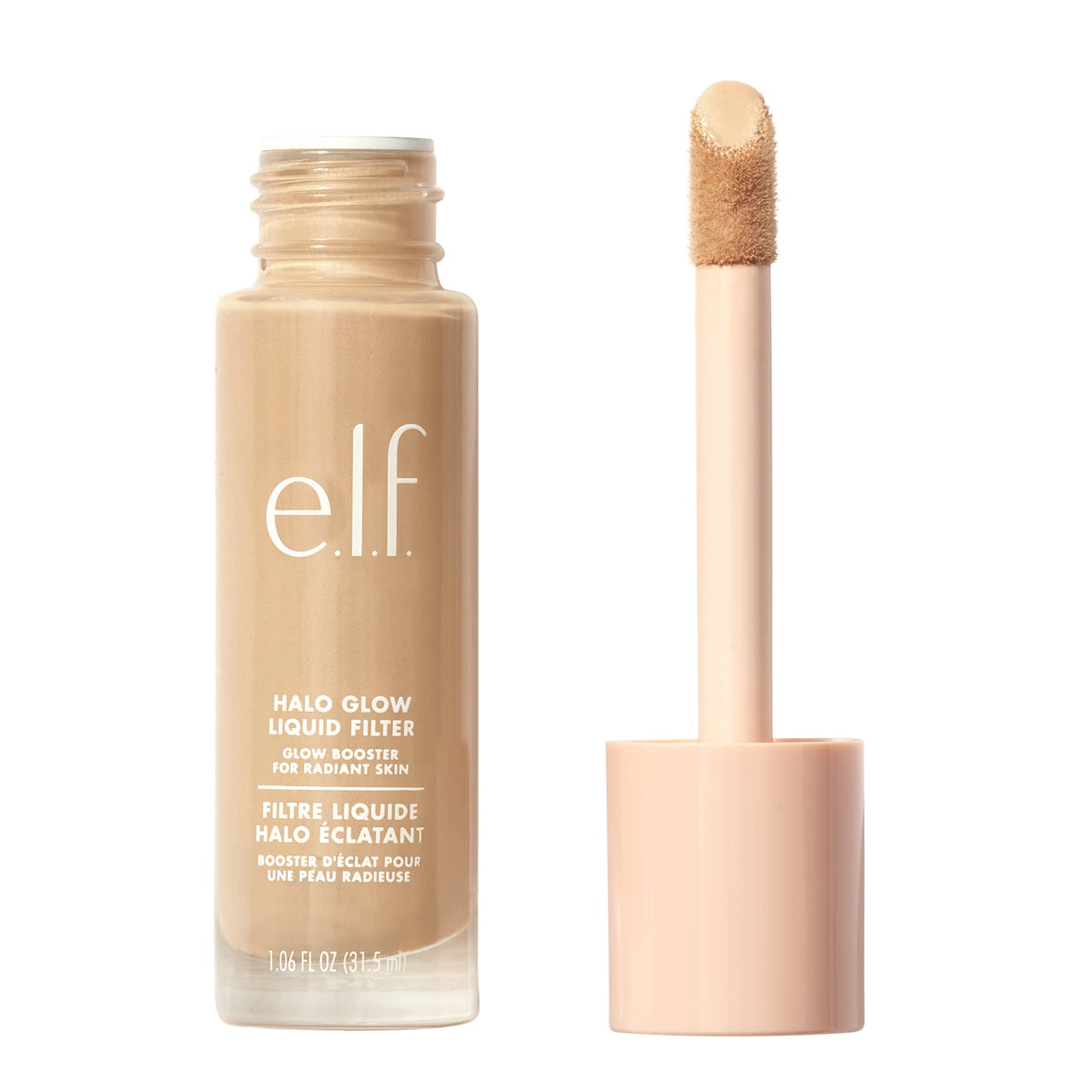 e.l.f. Halo Glow Liquid Filter, Hydrating Complexion Boost, 2 Fair/Light