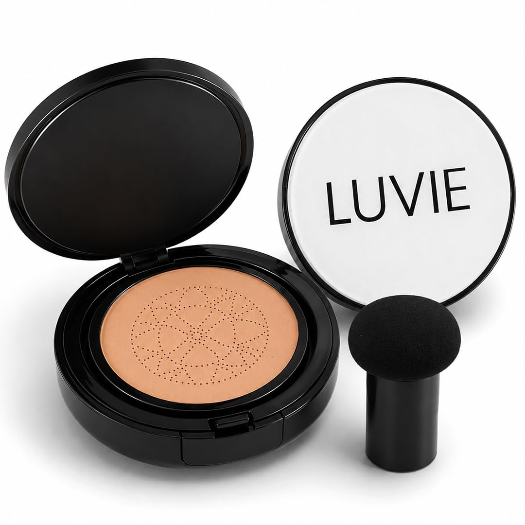 LUVIE Glow Foundation for Mature Skin - Cushion Foundation - IVORY