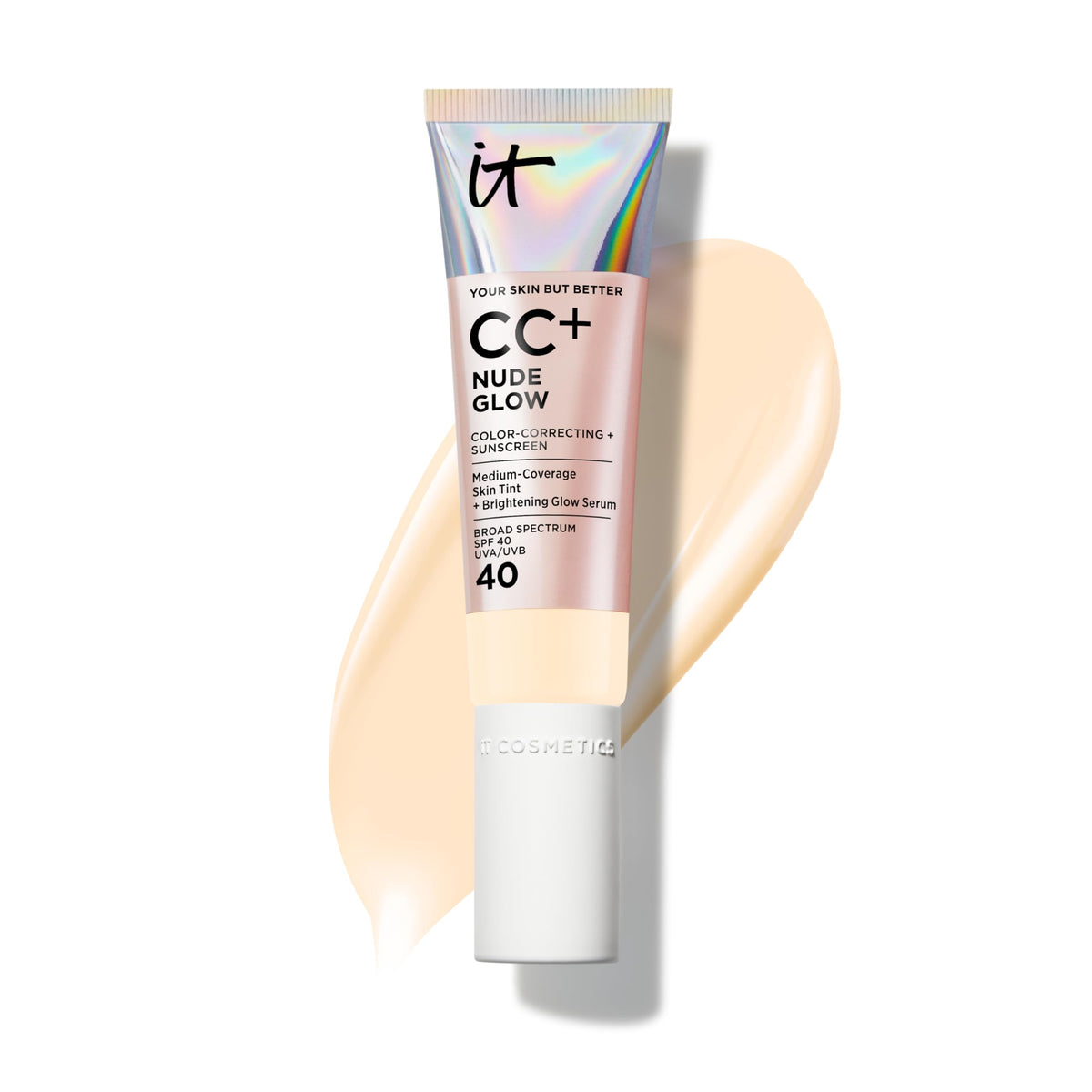 IT Cosmetics CC+ Cream Nude Glow Foundation with SPF 40 - Healthy Glow Tint