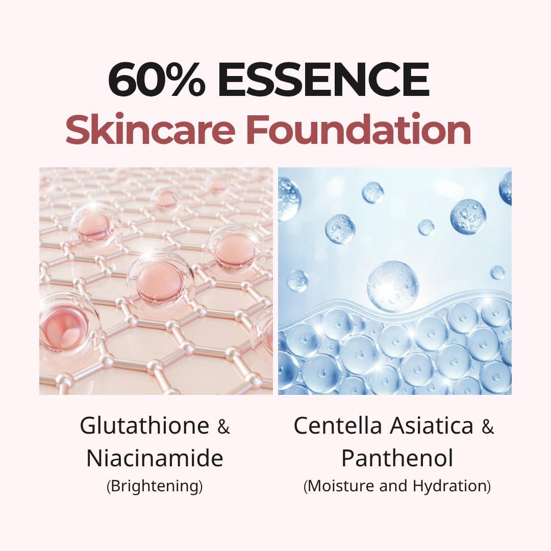 milktouch Cushion Foundation, 24H Flawless Skin, Radiant Shine, No Oxidation, Long-Lasting, Non-Creasing,60% Hydrating Skincare Infused Korean Foundation (23N Medium Beige)