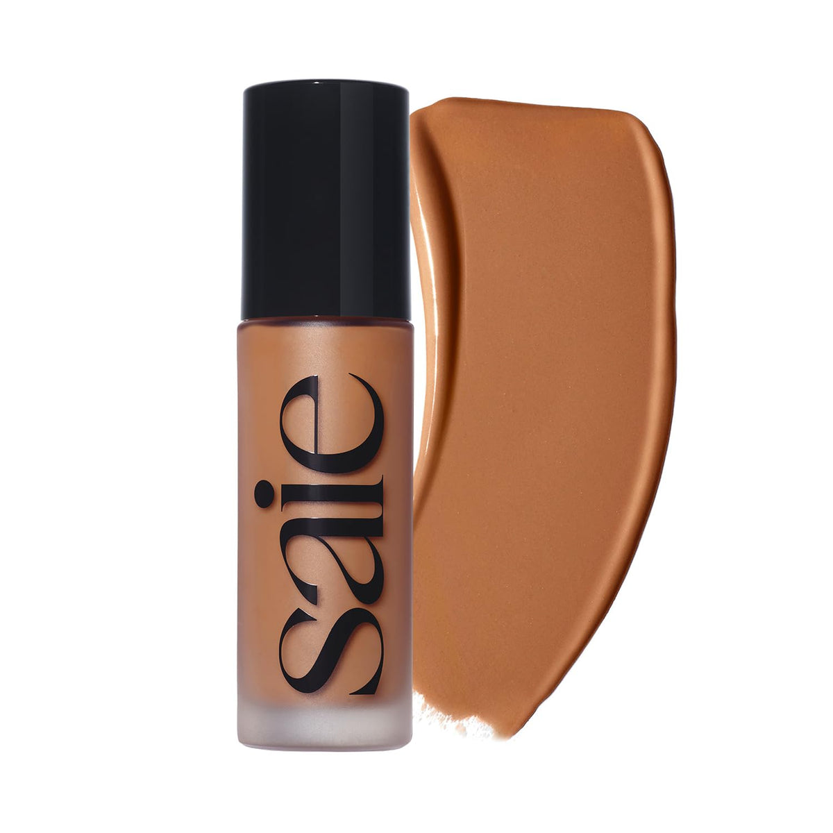 Saie Glowy Super Skin Tint Liquid Foundation - Weightless + Dewy Foundation with Lightweight Medium Coverage - Hydrating Face Makeup + Skin Care Serum Hybrid with Hyaluronic Acid - Shade 7 (1.01 oz)