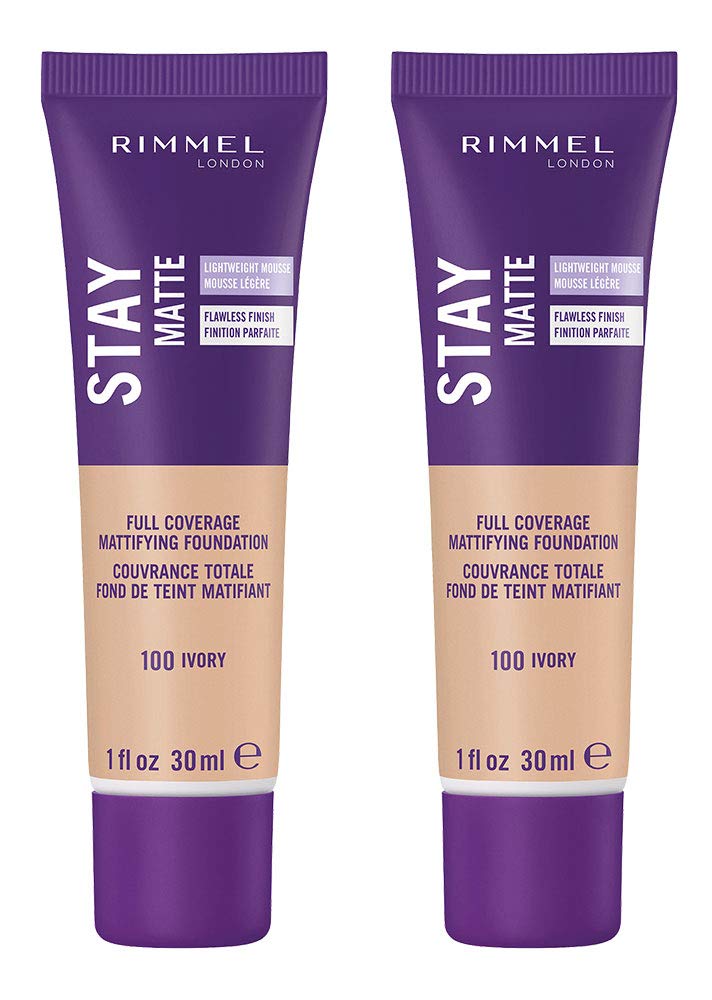 Rimmel London Stay Matte Liquid Mousse - 200 Soft Beige - Foundation, Lightweight, Shine Control, Oil-Free, 1oz