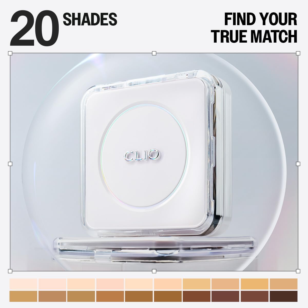 CLIO Kill Cover Founwear Cushion The Original – 20 Shades, Buildable Light to Medium Coverage, Natural Finish, Korean Makeup Foundation, Long-Lasting Skin Fit, 30N LATTE