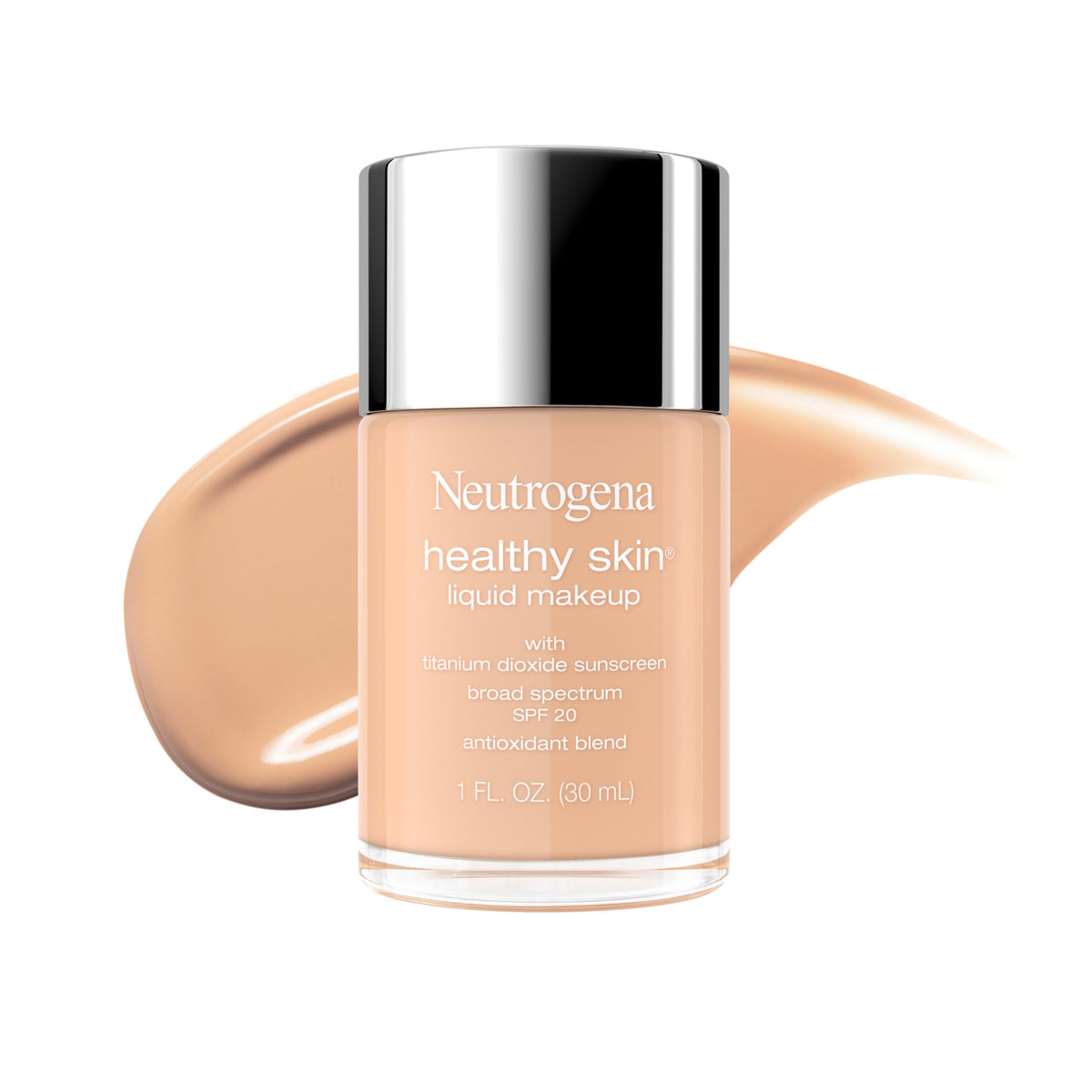 Neutrogena Healthy Skin Liquid Foundation Makeup, Soft Beige 350C, 1 fl. oz