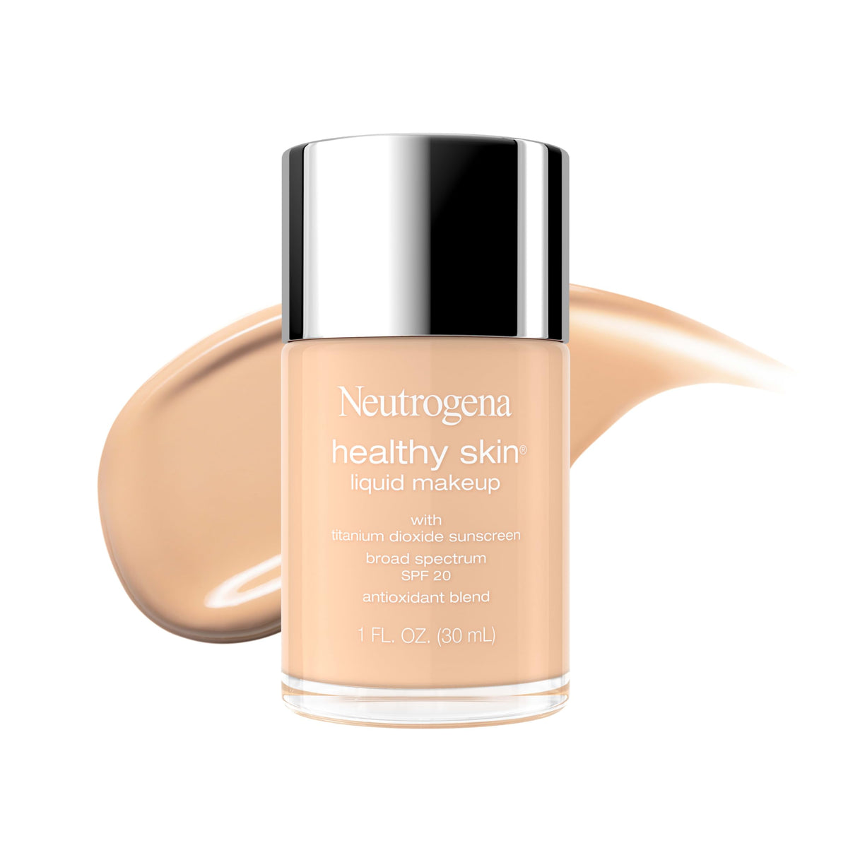 Neutrogena Healthy Skin Liquid Foundation Makeup, Soft Beige 350C, 1 fl. oz