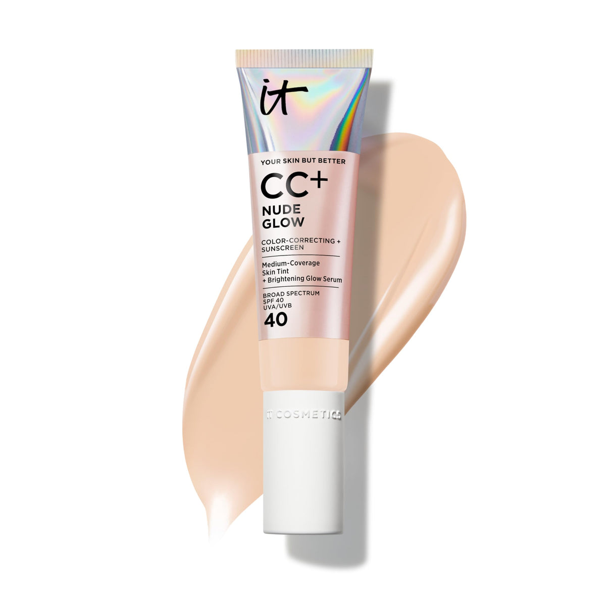 IT Cosmetics CC+ Cream Nude Glow Foundation with SPF 40 - Healthy Glow Tint