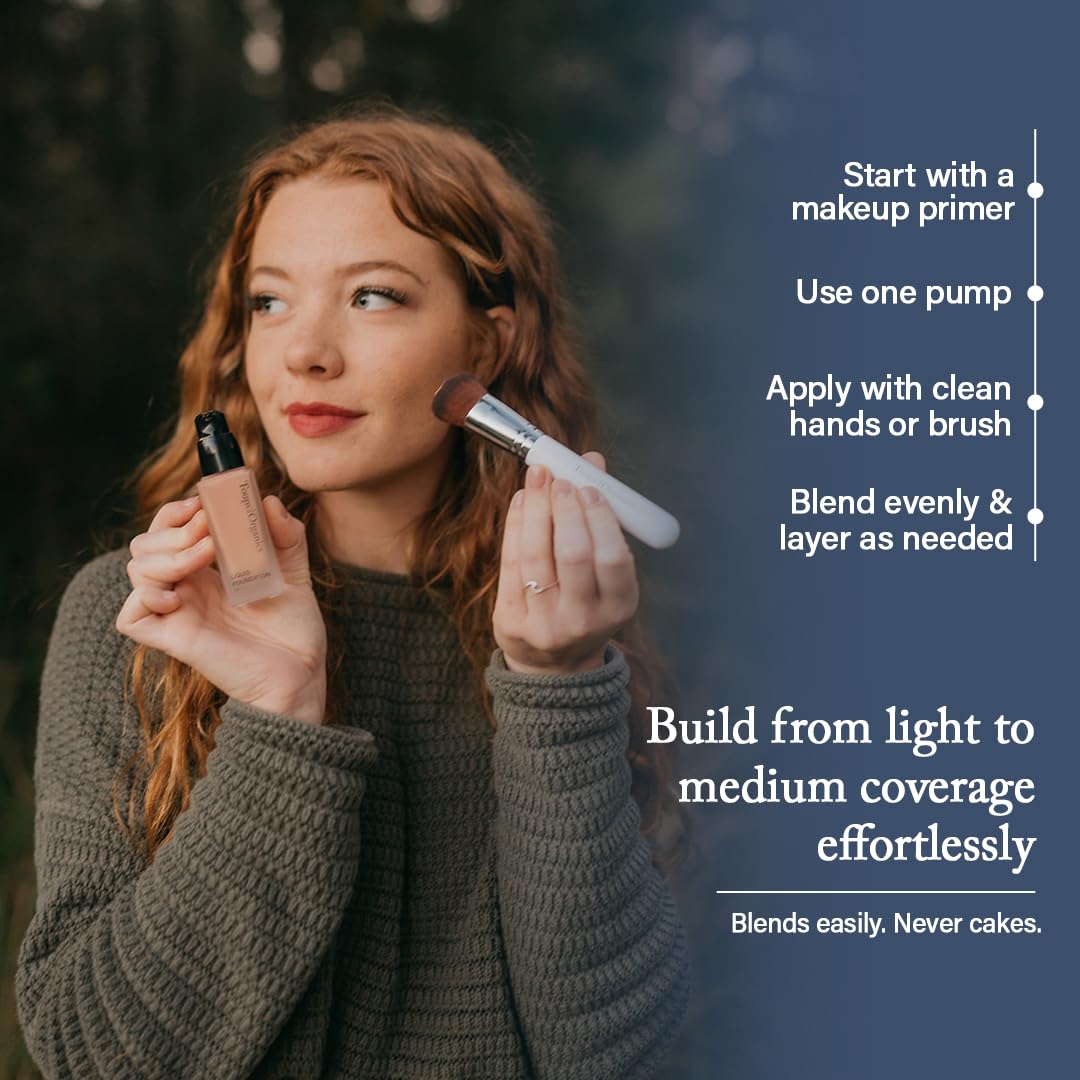 Toups & Co Liquid Foundation Magnolia - Neutral | Lightweight & Breathable Buildable Coverage | Aloe Vera, Shea Butter & Herbal Extracts | Non-Comedogenic, Long-Lasting, Sensitive Skin Safe