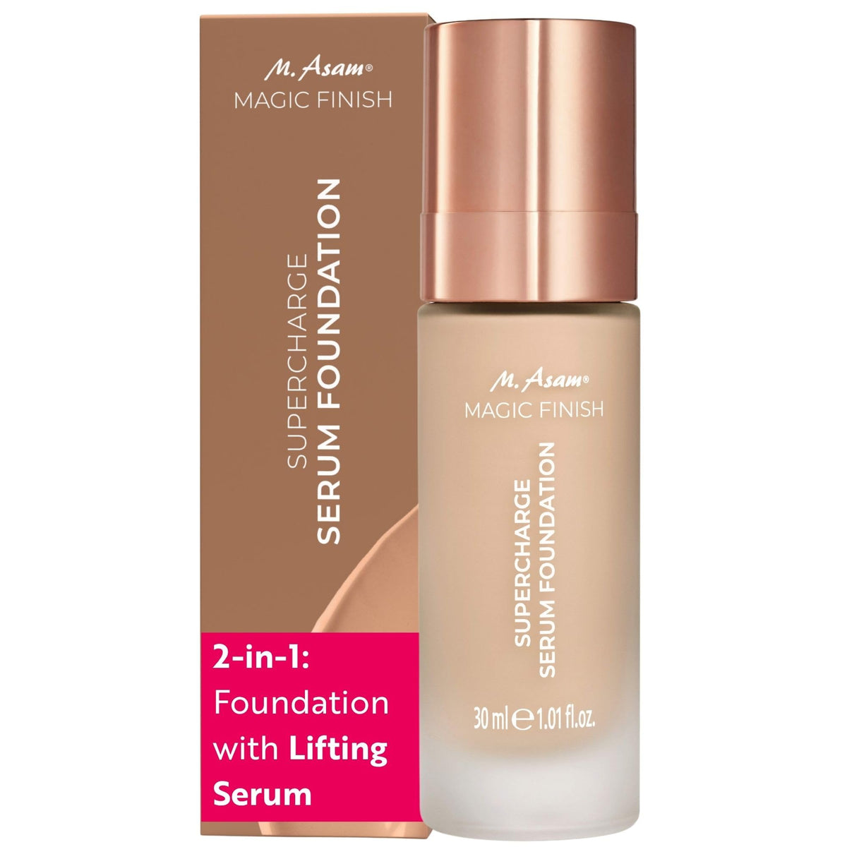 M. Asam Magic Finish Supercharge Serum Foundation Rose Fair (1.01 Fl Oz)