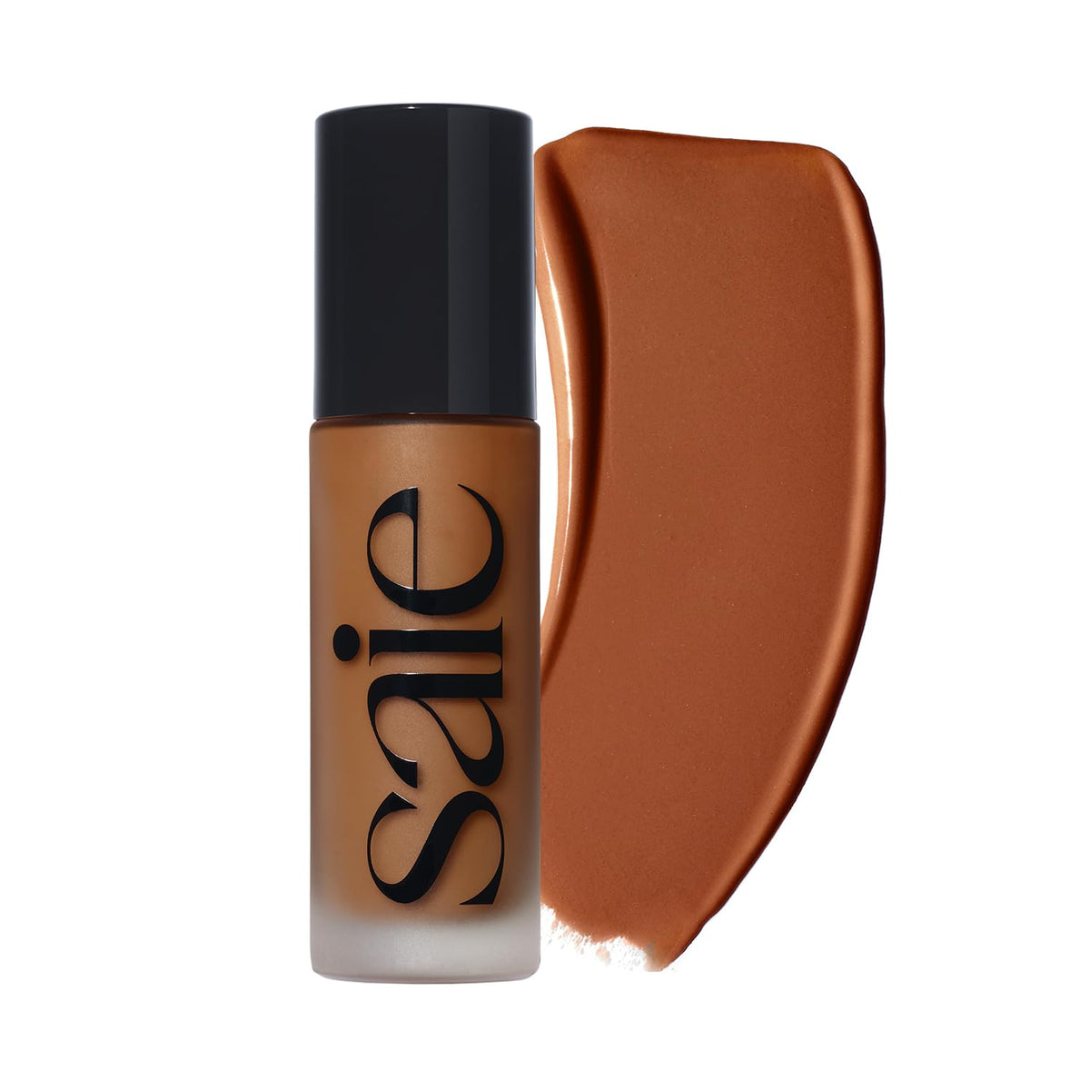 Saie Glowy Super Skin Tint Liquid Foundation - Weightless + Dewy Foundation with Lightweight Medium Coverage - Hydrating Face Makeup + Skin Care Serum Hybrid with Hyaluronic Acid - Shade 7 (1.01 oz)
