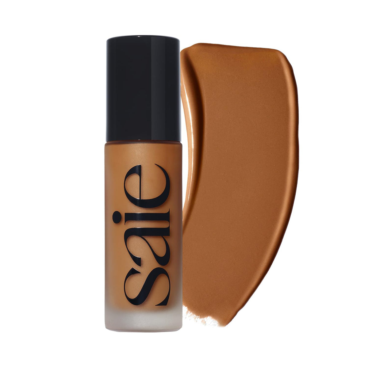 Saie Glowy Super Skin Tint Liquid Foundation - Weightless + Dewy Foundation with Lightweight Medium Coverage - Hydrating Face Makeup + Skin Care Serum Hybrid with Hyaluronic Acid - Shade 7 (1.01 oz)
