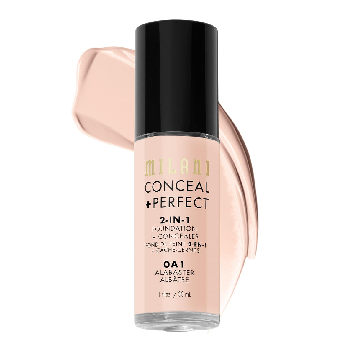 Milani Conceal + Perfect Liquid Foundation Makeup - Light Beige, 1 Fl. Oz