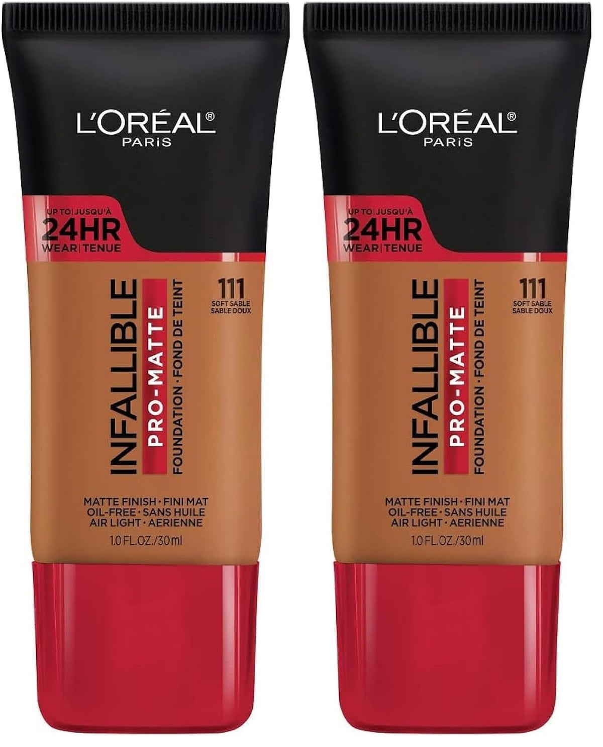 L'Oreal Paris Cosmetics Makeup Infallible Pro-Matte Liquid Longwear Foundation, Shell Beige, 1 fl oz.