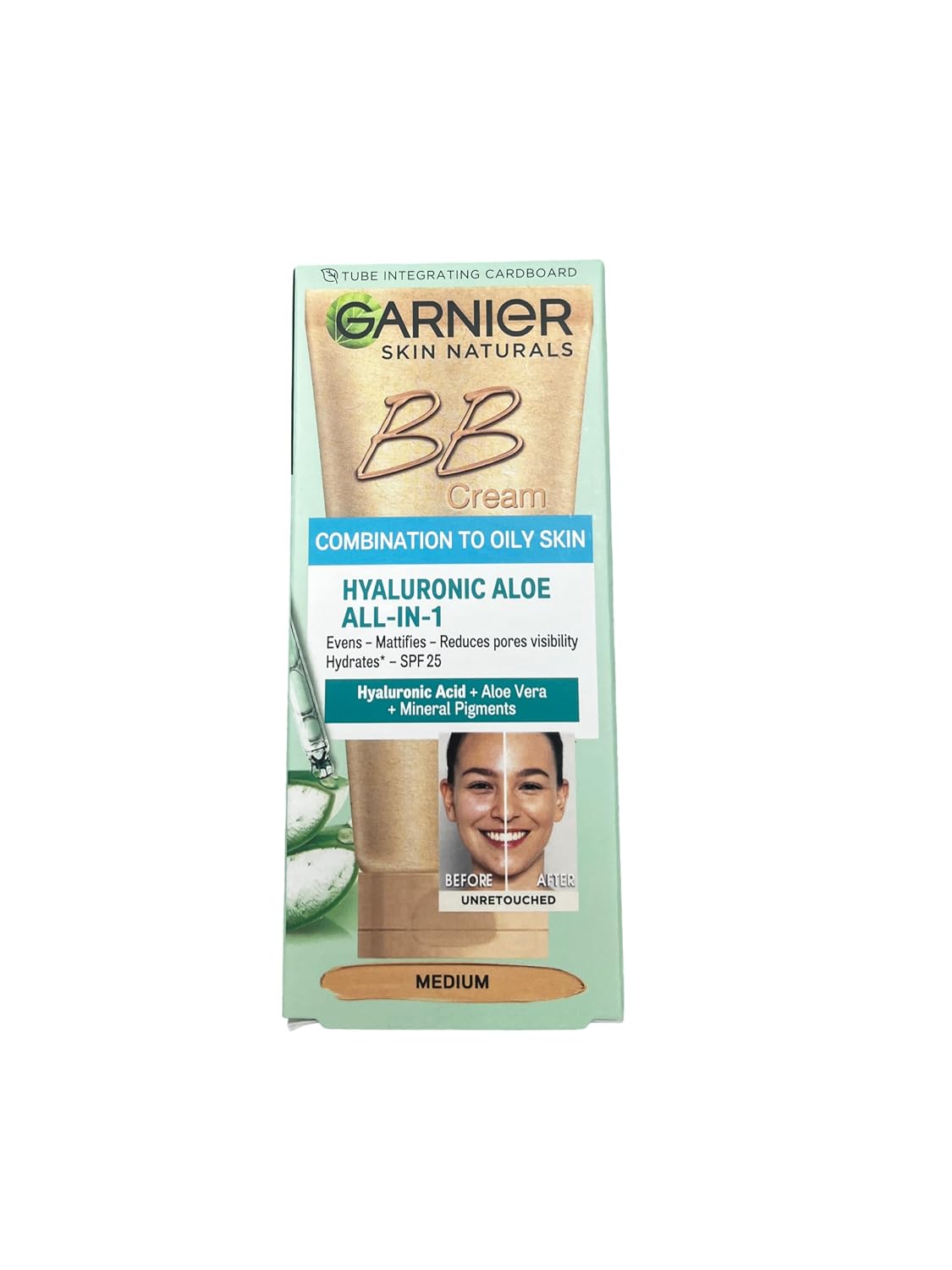 Garnier Skin Naturals Combination to Oily Hyaluronic Aloe All-in-1 BB Light Cream, 50ml