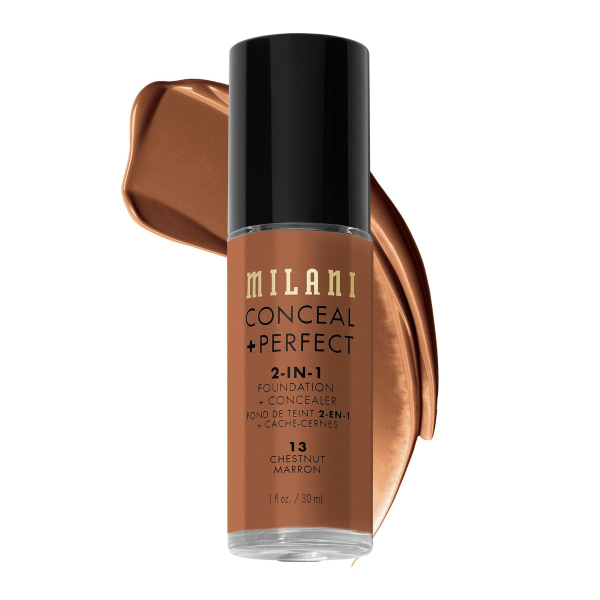 Milani Conceal + Perfect Liquid Foundation Makeup - Light Beige, 1 Fl. Oz
