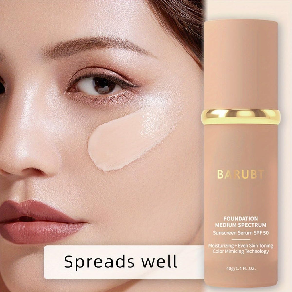 Color Changing Foundation SPF 50, Moisturizing Liquid Makeup 2PCS