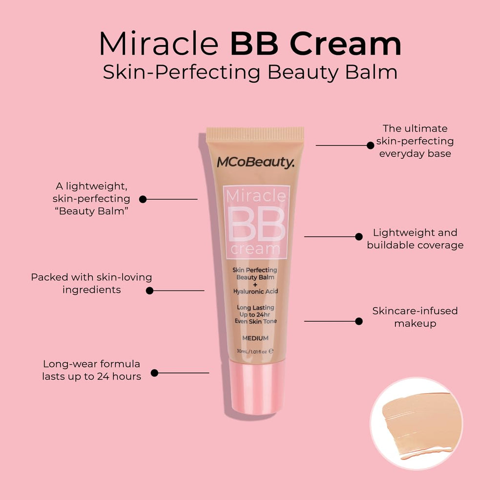 MCoBeauty Miracle BB Cream Skin Tint Foundation & Primer - Light