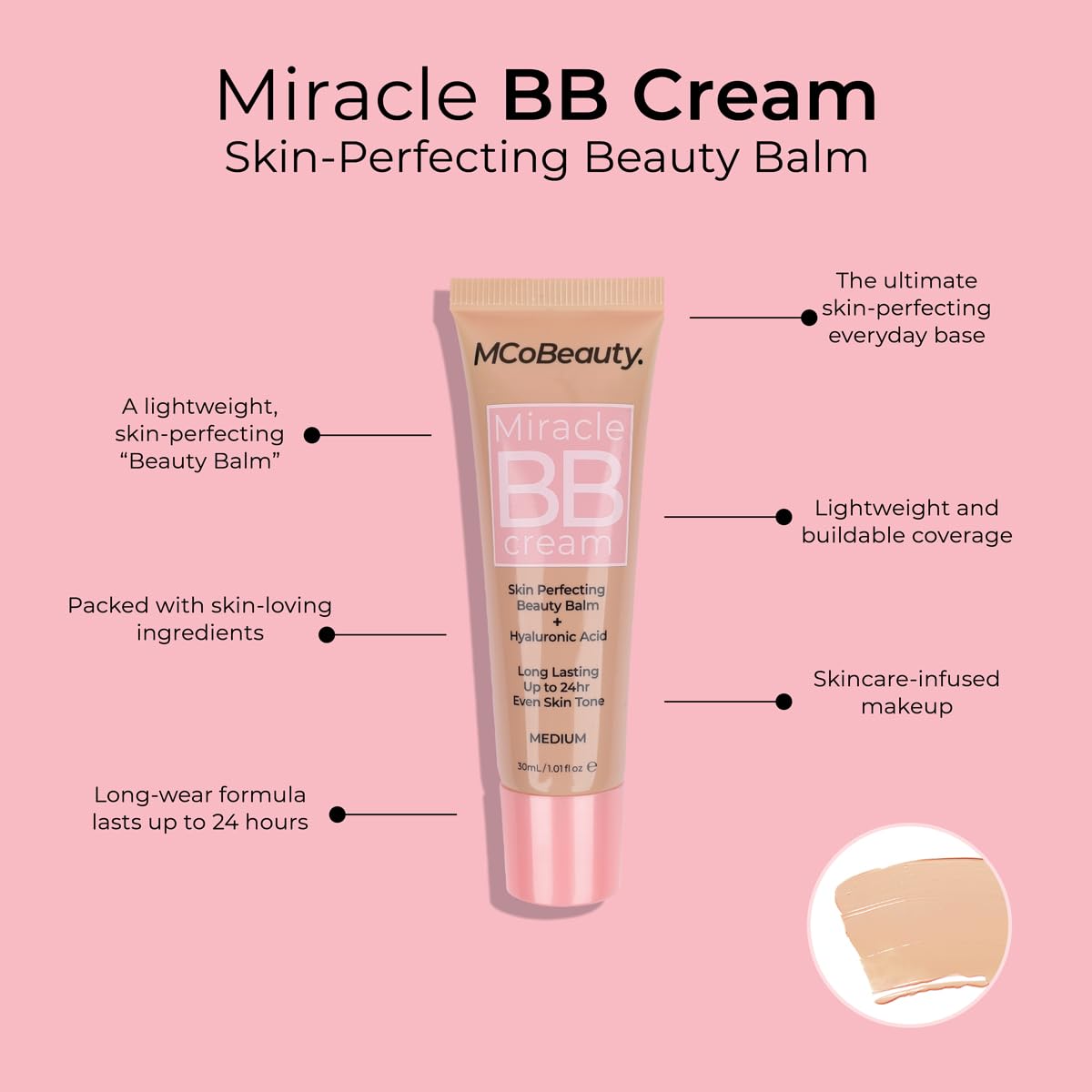 MCoBeauty Miracle BB Cream Skin Tint Foundation & Primer - Light