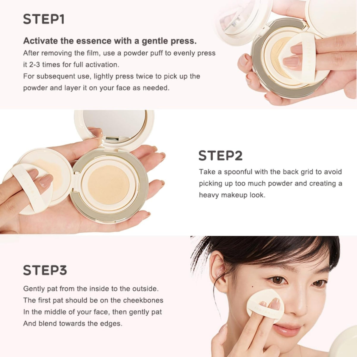 JUDYDILL Moisturizing Cushion Foundation- Hydrating with 80% Essence, Natural & Flawless Coverage, Dewy Finish, Concealing Power, Non-drying, Easy Application for Fair Skin Types (N10 Cool Fair Skin)