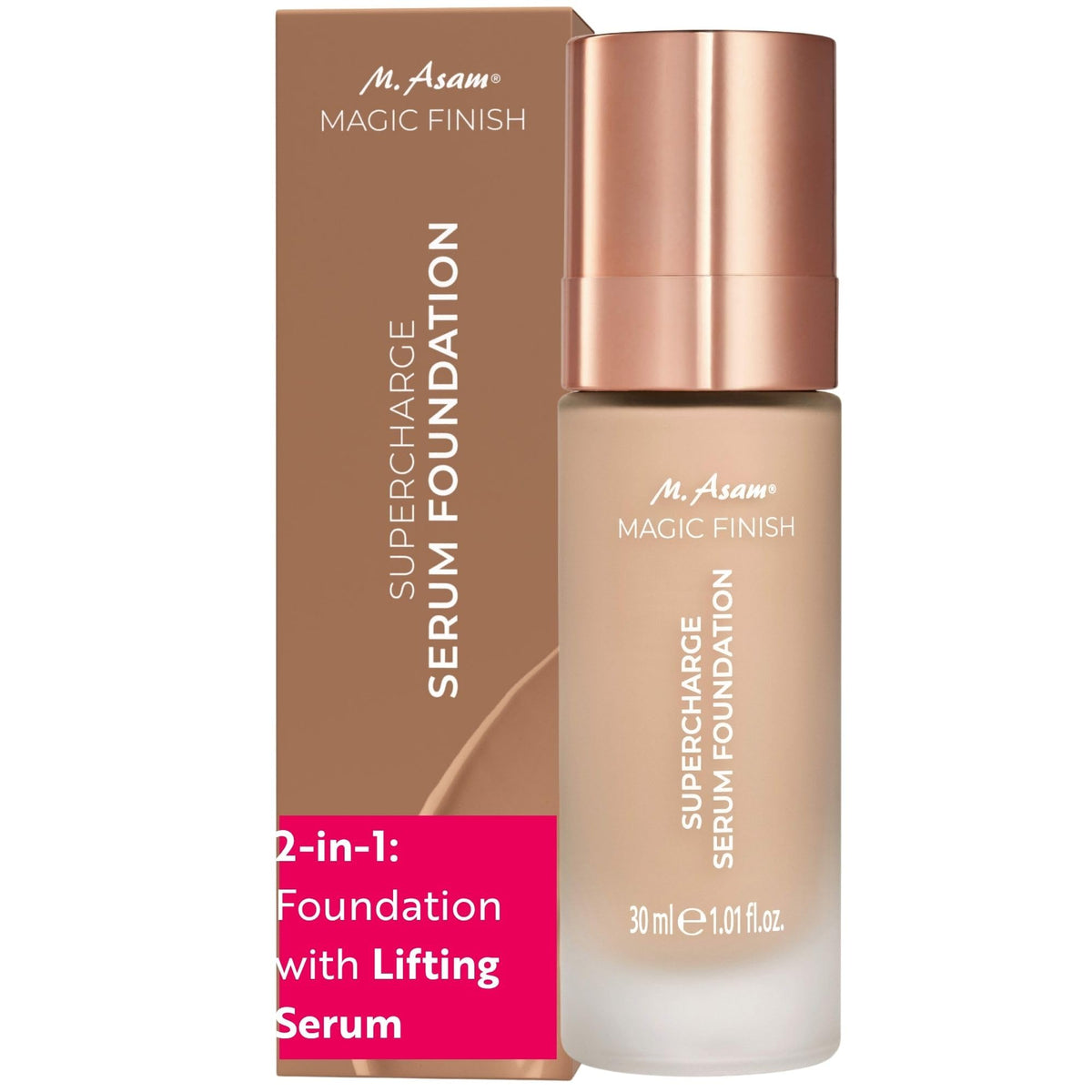M. Asam Magic Finish Supercharge Serum Foundation Rose Fair (1.01 Fl Oz)