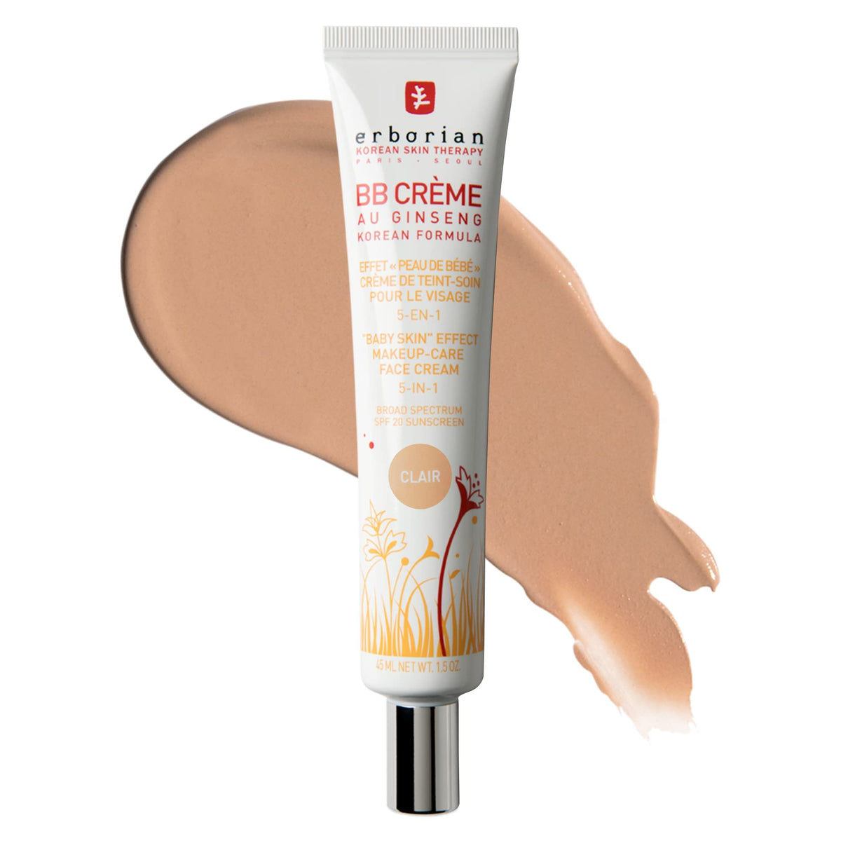 Erborian BB Cream SPF 20, Tone-Evening, Korean Skincare Makeup Hybrid