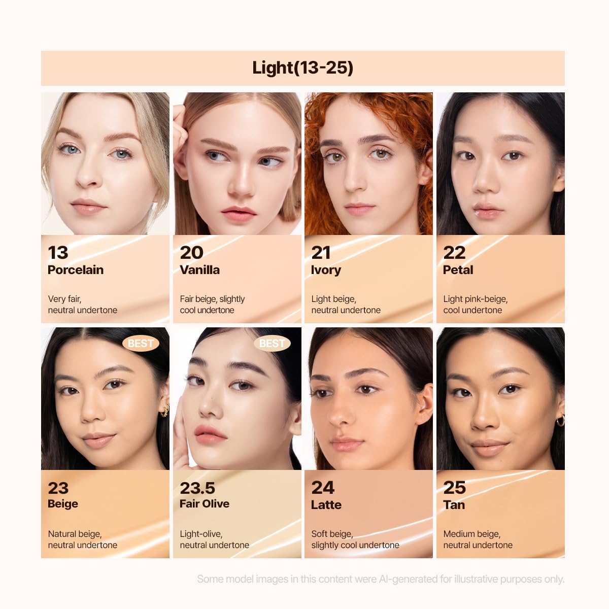 ESPOIR Be Velvet Cushion Foundation #23 Beige | Quick and Easy Coverage with Long-lasting Color by Zero Oxidation, Velvety Smooth Finish & Lightweight Formula, Vegan, Korean Makeup, 0.46 oz