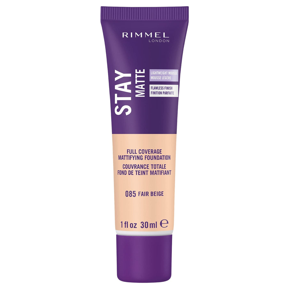 Rimmel London Stay Matte Liquid Mousse - 200 Soft Beige - Foundation, Lightweight, Shine Control, Oil-Free, 1oz