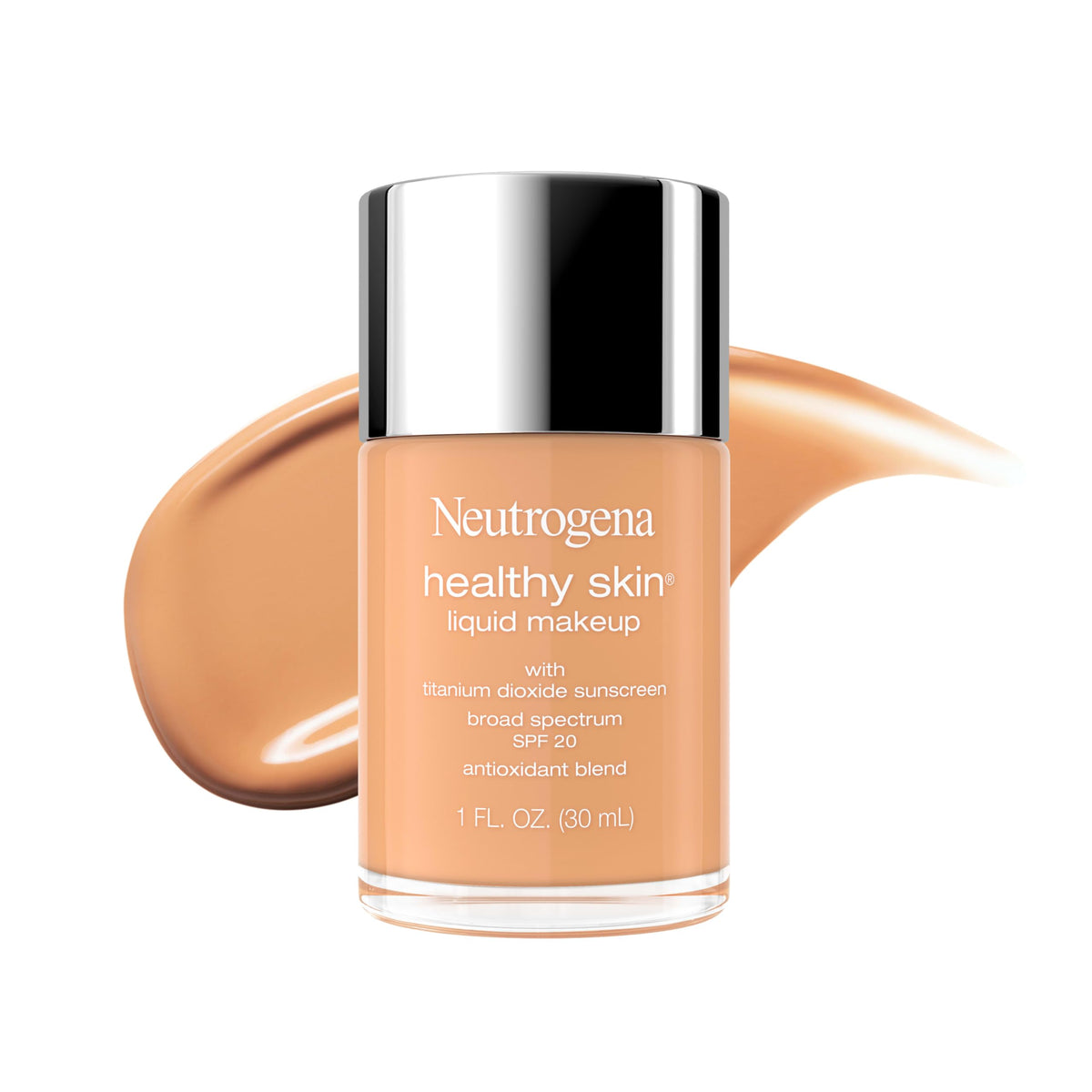 Neutrogena Healthy Skin Liquid Foundation Makeup, Soft Beige 350C, 1 fl. oz