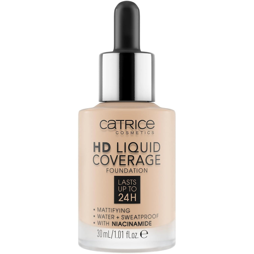Catrice HD Liquid Coverage Foundation, 24HR Wear (010 | Light Beige)
