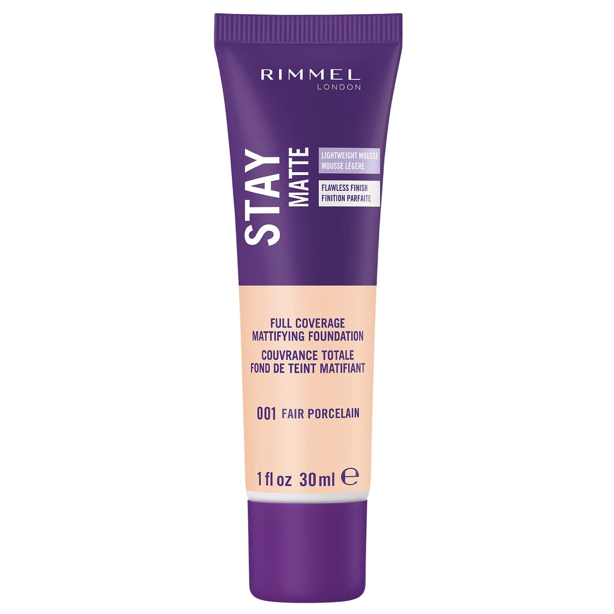 Rimmel London Stay Matte Liquid Mousse - 200 Soft Beige - Foundation, Lightweight, Shine Control, Oil-Free, 1oz