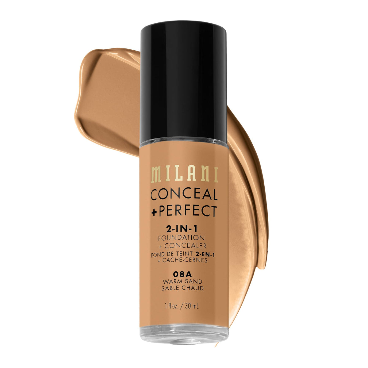 Milani Conceal + Perfect Liquid Foundation Makeup - Light Beige, 1 Fl. Oz