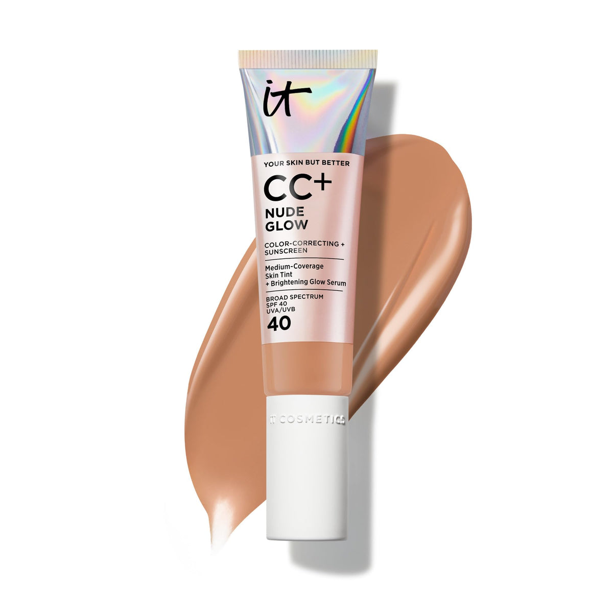 IT Cosmetics CC+ Cream Nude Glow Foundation with SPF 40 - Healthy Glow Tint