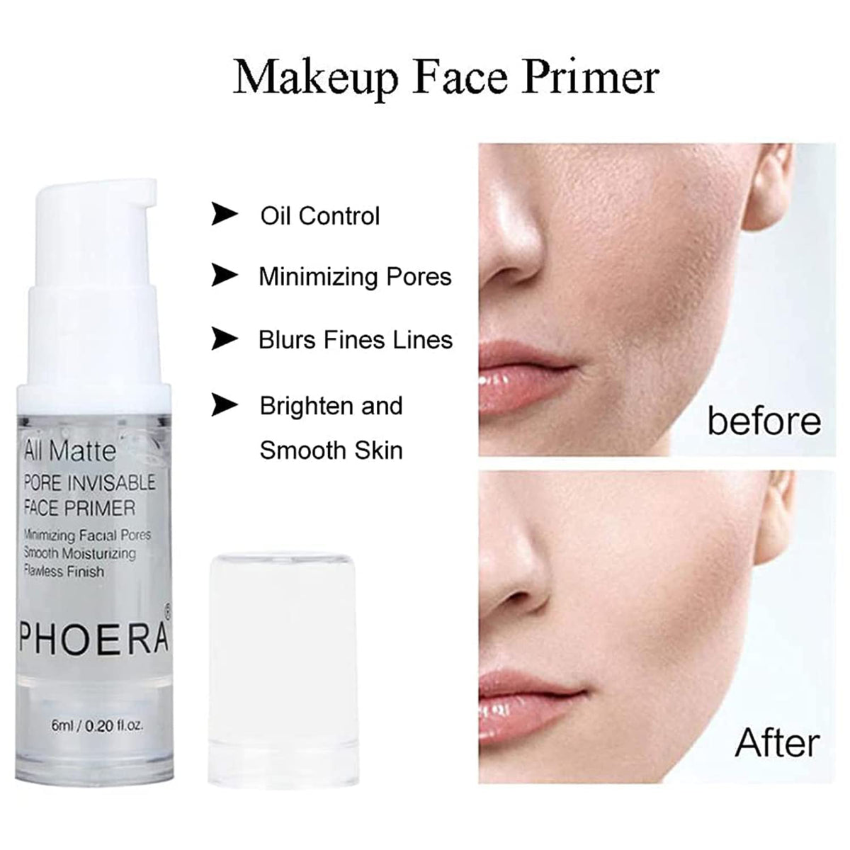 PHOERA Foundation Full Coverage, CC+ Cream Matte Finish for Mature Skin, Primer (102+120CC+N02/Nude)
