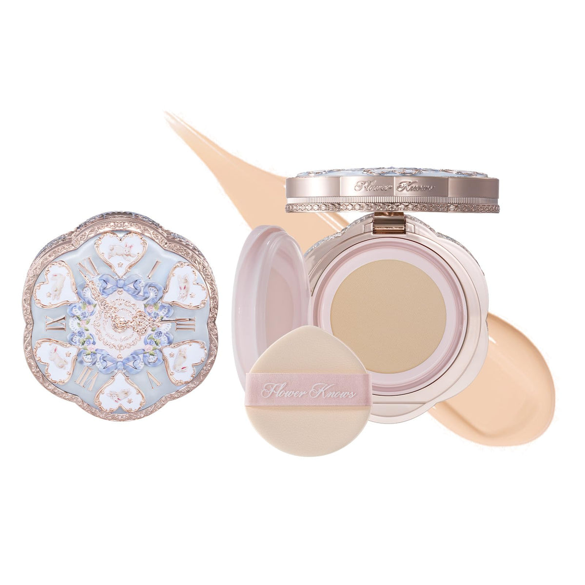 Flower Knows Bunny Garden Collection Cushion Cream Foundation (W04 Fair Nude, 0.56 Oz)