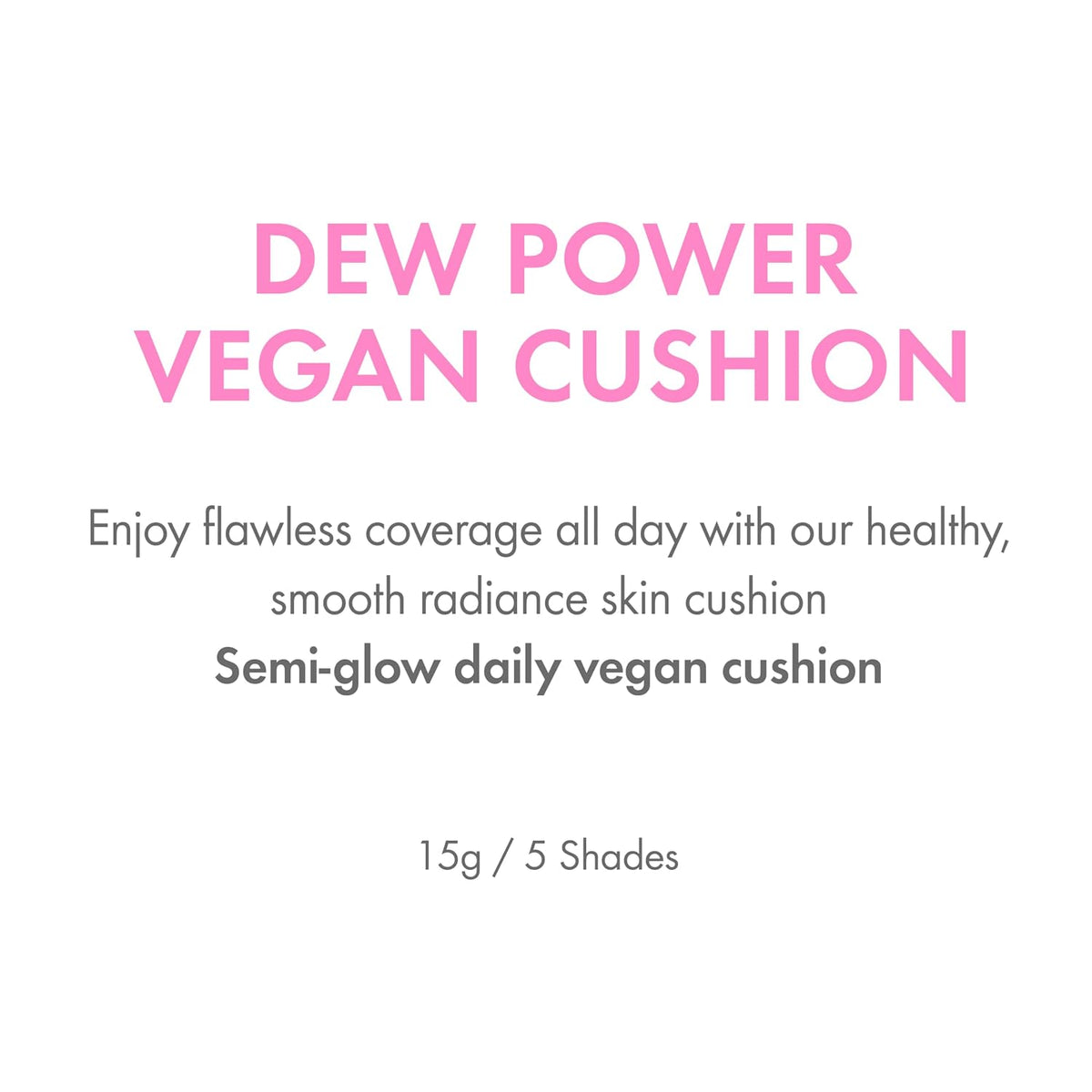AMUSE SEOUL Dew Power Vegan Cushion Foundation Refill (01 PURE REFILL) - Semi Glow, Full Coverage, Dewy Finish, Long Lasting, Lightweight, Smooth Radiant Skin, Vegan, Korean Beauty Makeup