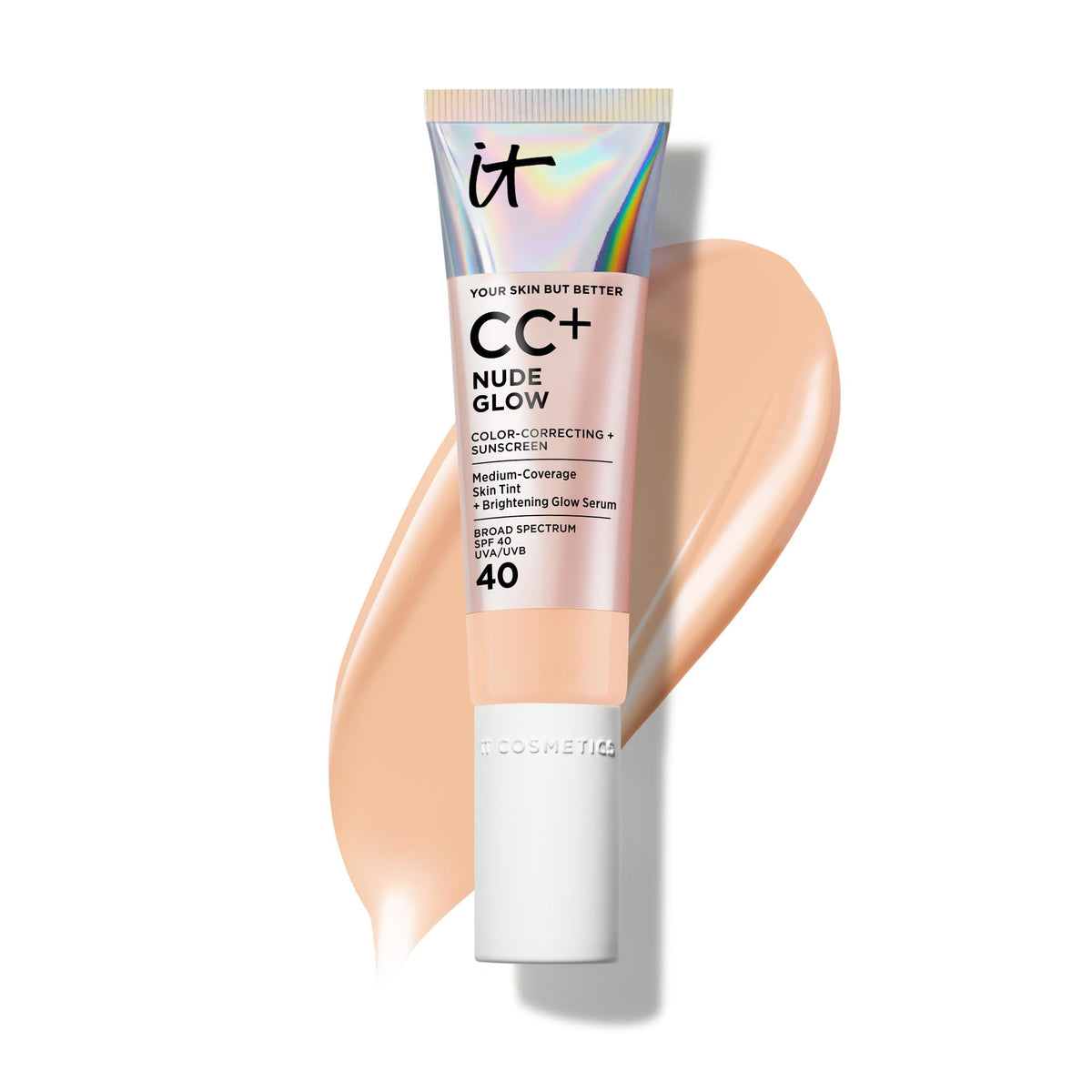 IT Cosmetics CC+ Cream Nude Glow Foundation with SPF 40 - Healthy Glow Tint