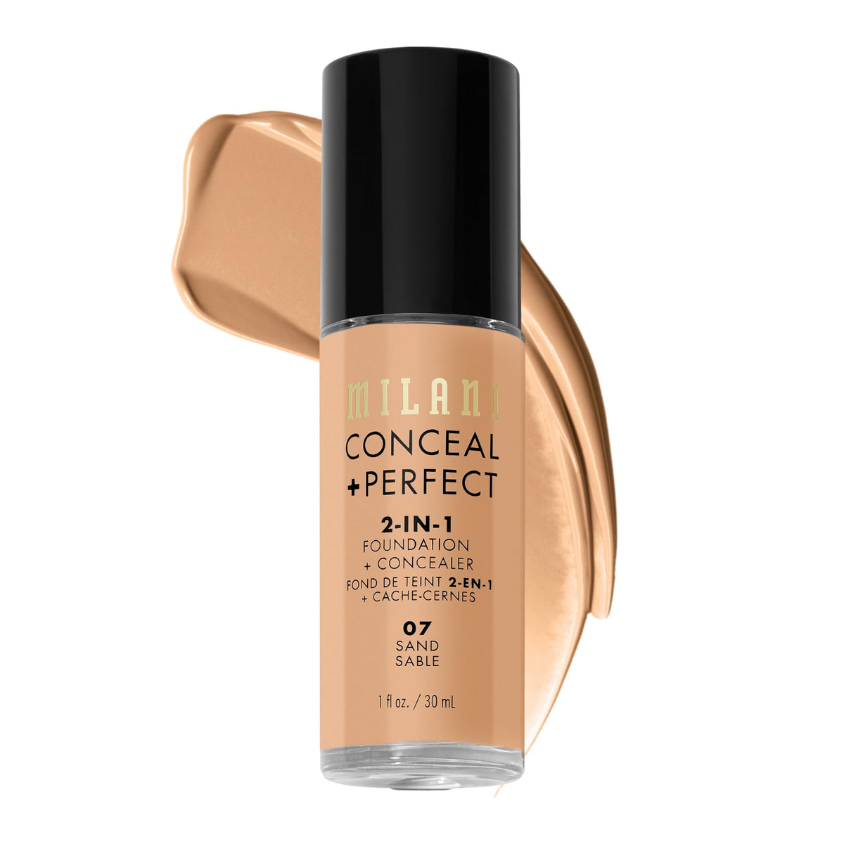 Milani Conceal + Perfect Liquid Foundation Makeup - Light Beige, 1 Fl. Oz