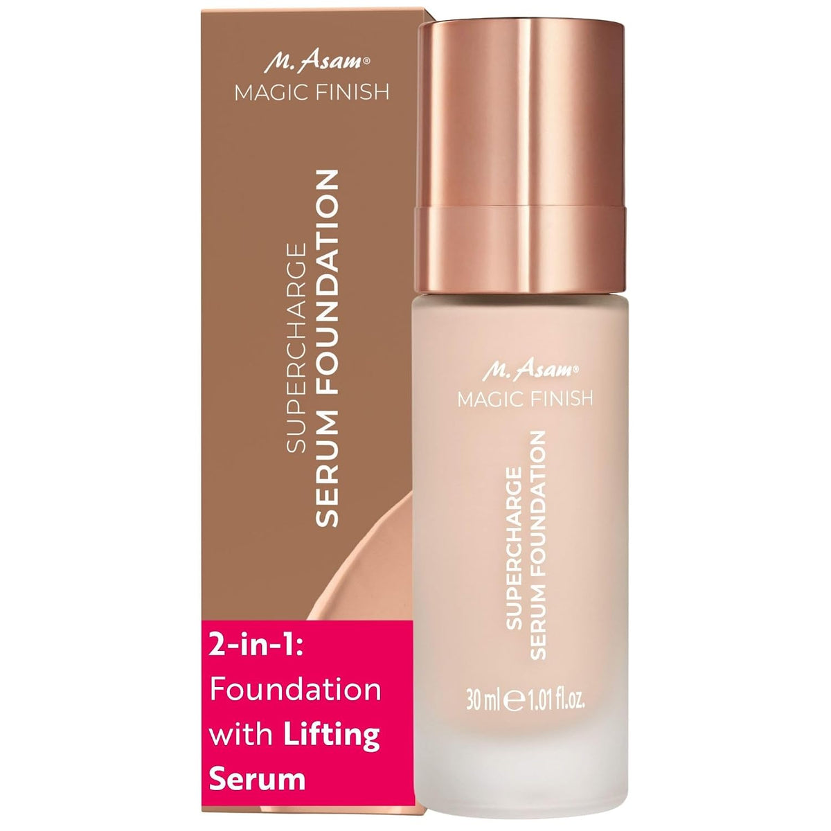 M. Asam Magic Finish Supercharge Serum Foundation Rose Fair (1.01 Fl Oz)