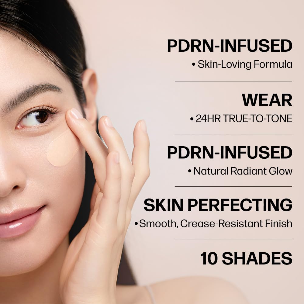 DEAR DAHLIA Daily PDRN BB Cream (Natural Beige) - Lightweight Skin Tint with Centella PDRN, Medium Coverage for Dewy Glass Skin Glow, Moisturizing Vegan Korean Makeup Base. 1.35 fl oz