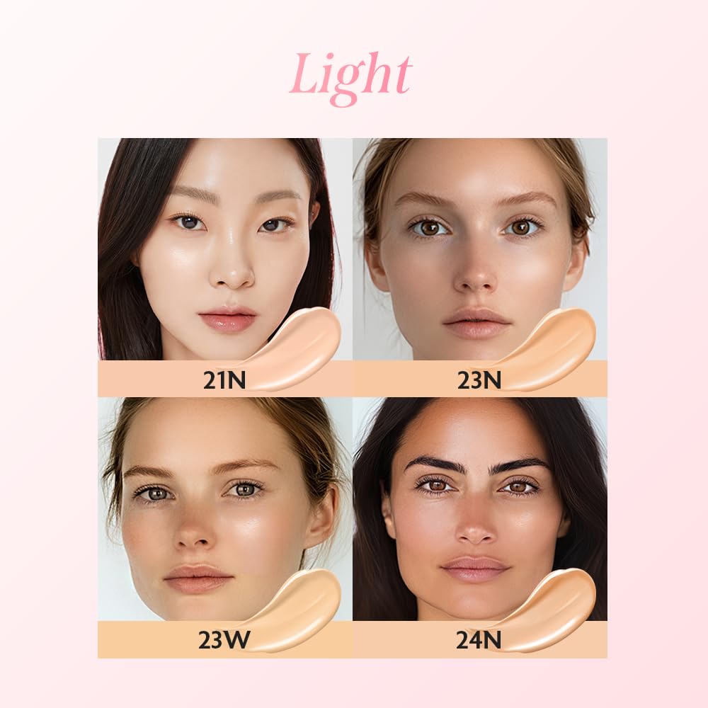 milktouch Cushion Foundation, 24H Flawless Skin, Radiant Shine, No Oxidation, Long-Lasting, Non-Creasing,60% Hydrating Skincare Infused Korean Foundation (23N Medium Beige)