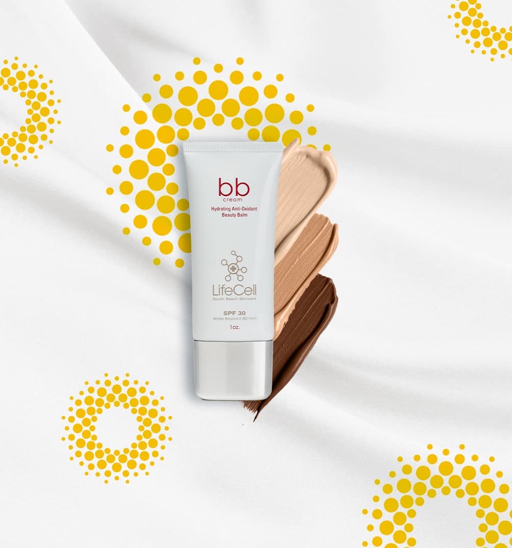 LifeCell SPF 30 Tinted Anti-Aging BB Cream – Medium Shade, 1oz, Hydrating