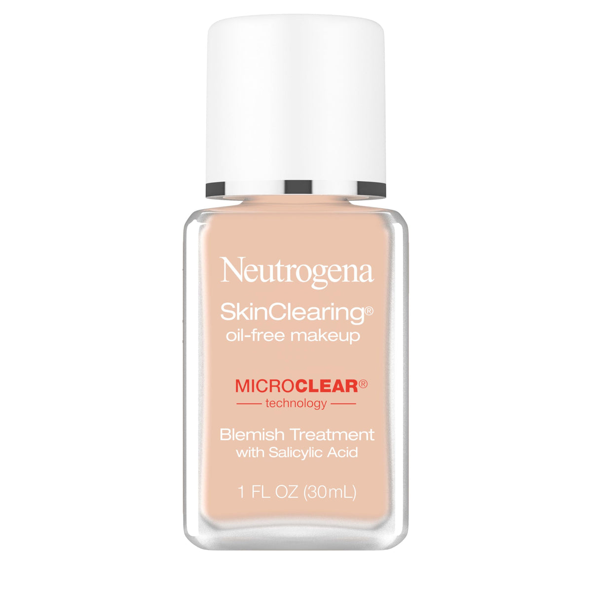 Neutrogena SkinClearing Liquid Foundation, 80 Medium Beige, 1 fl oz