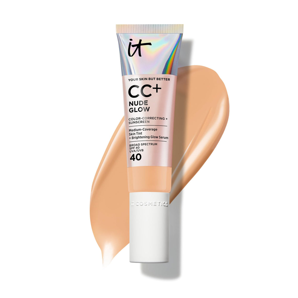 IT Cosmetics CC+ Cream Nude Glow Foundation with SPF 40 - Healthy Glow Tint